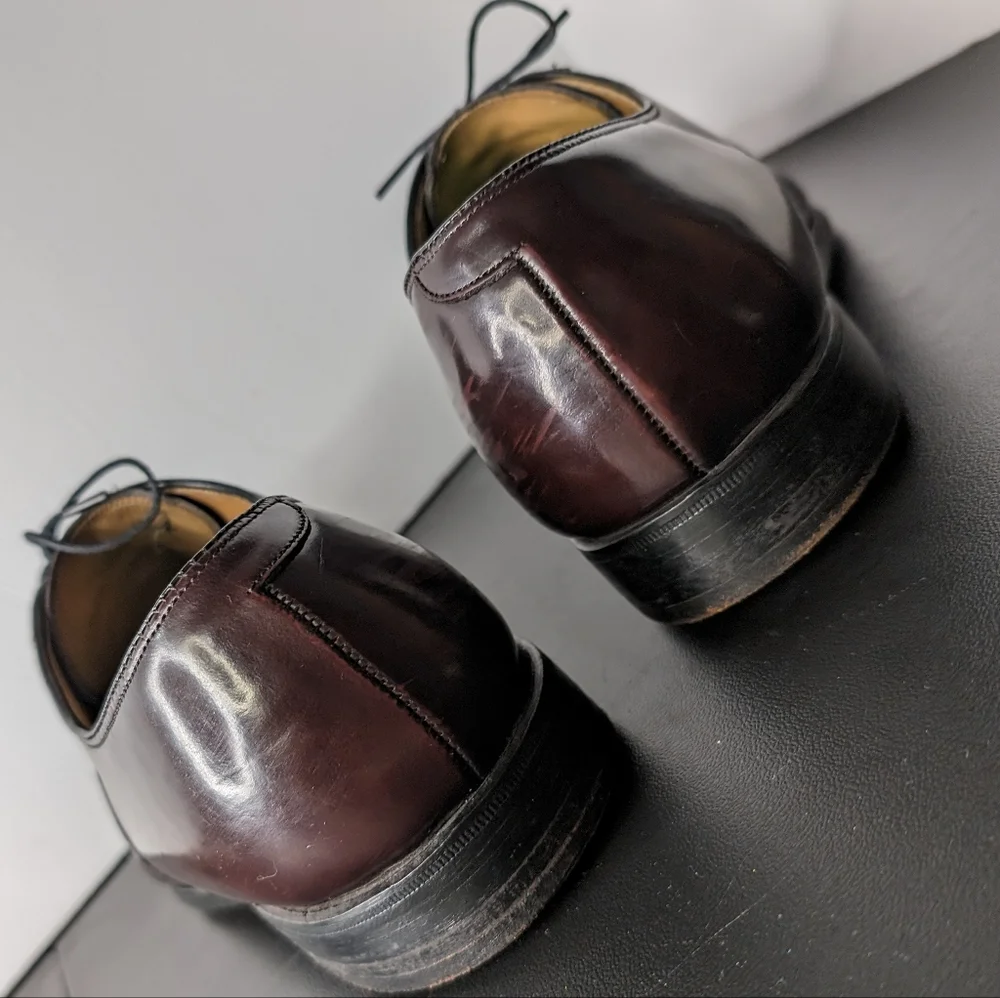 Johnston & Murphy 9.5 lace up Cherry Wood leather classic oxfords‎